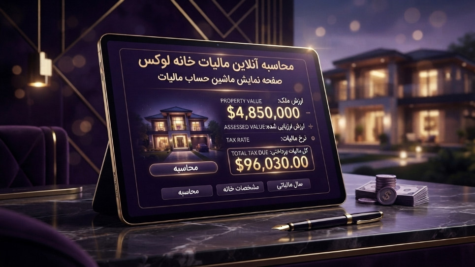 محاسبه آنلاین مالیات بر خانه لوکس